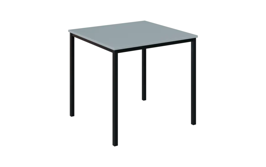 JPT 80 Jídelní stůl 800 x 800 mm, deska šedá / podnož černá